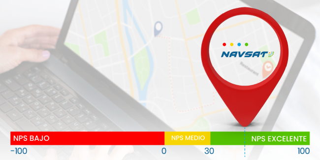 NAVSAT-calificación NPS 51-excelente servicio 95% de nuestros clientes califican el servicio de NAVSAT como excelente.
